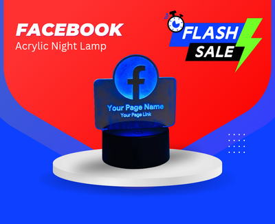 Customizable Facebook Logo Design Acrylic Multicolor Night Lamp_img_0