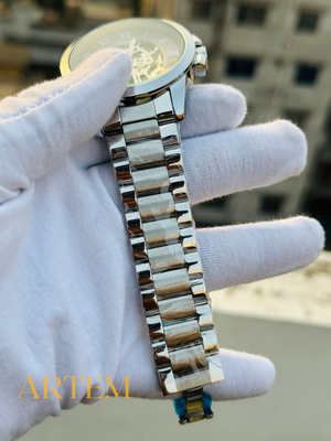 Fossil Grant Automatic Arabic White Dial-Silver Stainless Steel ME3103 AA_img_2