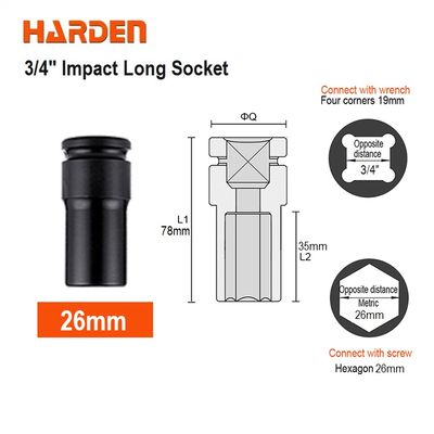 HARDEN 3/4" Impact Long Socket, Impact Socket 3/4" Dr. (Deep) - 6PT, Deep Socket, Various available sizes; 536717 - 536750_img_16