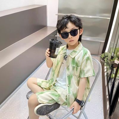 Imported 👔 Boys’ Summer Two-Piece Suit – Short-Sleeve Shirt & Pants (Korean Style)_img_0