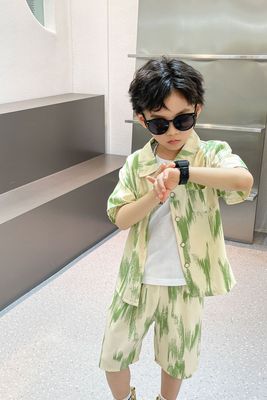 Imported 👔 Boys’ Summer Two-Piece Suit – Short-Sleeve Shirt & Pants (Korean Style)_img_1