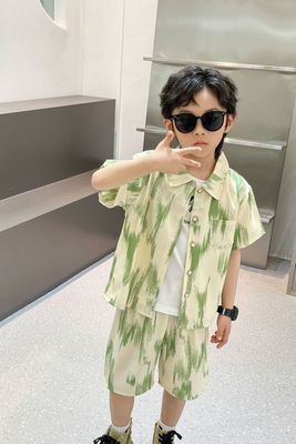 Imported 👔 Boys’ Summer Two-Piece Suit – Short-Sleeve Shirt & Pants (Korean Style)_img_3