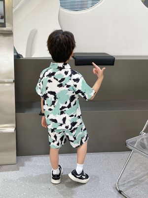 Imported 👔 Boys’ Summer Two-Piece Suit – Short-Sleeve Shirt & Pants (Korean Style)_img_1