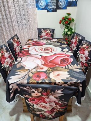 অরিজিনাল 3D ডাইনিং টেবিল ও চেয়ার কাভার সেট।_img_19