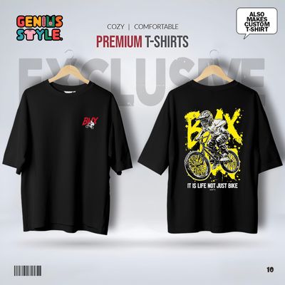 BMX Bike Premium Drop Shoulder T-shirt - 10_img_0