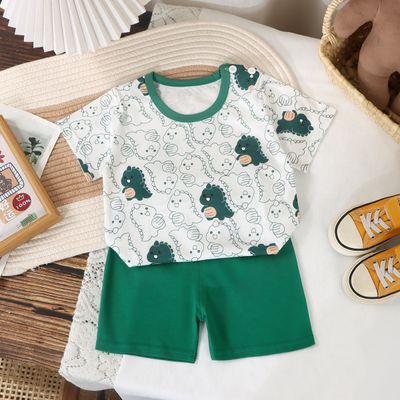 Imported 🌞 Kids’ Summer Cotton Outfit – Boys’ T-Shirt & Girls’ Shorts Set_img_0