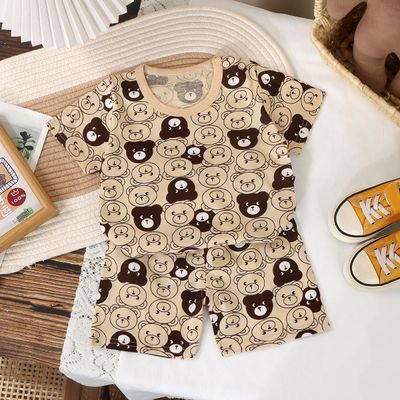 Imported 🌞 Kids’ Summer Cotton Outfit – Boys’ T-Shirt & Girls’ Shorts Set_img_0