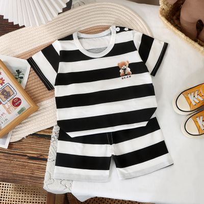 Imported 🌞 Kids’ Summer Cotton Outfit – Boys’ T-Shirt & Girls’ Shorts Set_img_0