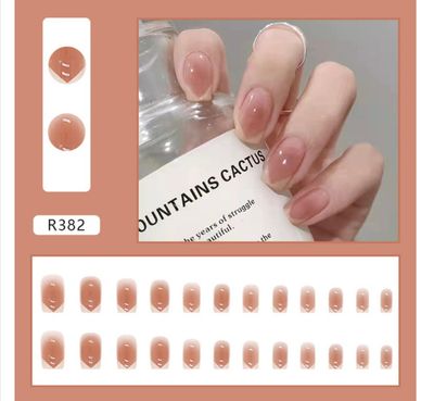99 Taka only 😍😍😍😍24 pcs fake nails set 🥺💗 with glue stick / sticker_img_0