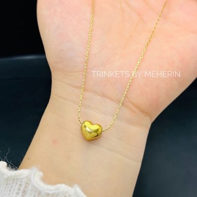 Minimal heart pendant.18k gold plated_img_1