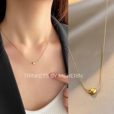Minimal heart pendant.18k gold plated_img_2