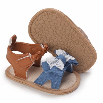 Baby Girl Fashion Striped or Dots or Lace Bowknot Cute Cool Comfortable Breathable Toddler Sandal_img_2