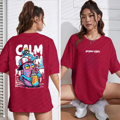 Calm Down Drop Shoulder T-shirt - 16_img_1
