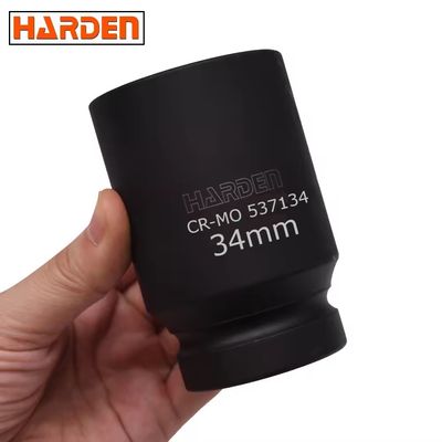HARDEN 1" Drive Impact Deep Socket ( 30 | 32 | 33 | 34 | 35 | 36 | 38 | 41 | 46 | 50 | 55 | 60 | 65 | 70 | 75 | 80mm ), Long Socket, 6PT; Model: 537130 to 537180_img_10