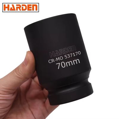 HARDEN 1" Drive Impact Deep Socket ( 30 | 32 | 33 | 34 | 35 | 36 | 38 | 41 | 46 | 50 | 55 | 60 | 65 | 70 | 75 | 80mm ), Long Socket, 6PT; Model: 537130 to 537180_img_20
