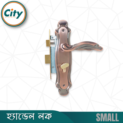 অ্যান্টিক রঙের ছোট আকারের হ্যান্ডেল লক ভিতরের রুমের জন্য নব সহ দরজার লক Door Lock_img_2