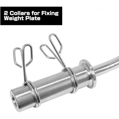 47 Inch ez Olympic barbell bar with two clips_img_2