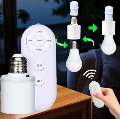 LED Lamp Holder with Wireless Remote & Timer_img_2