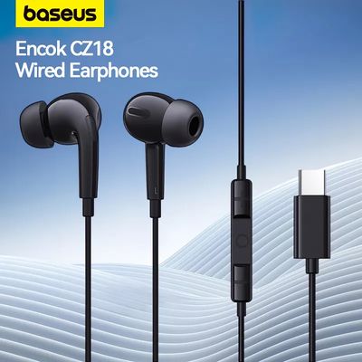 Baseus Type-c Earphone Encok CZ18 Wired Earphones Cluster_img_0