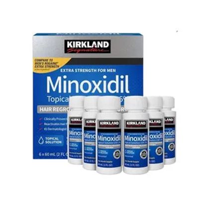 Kirkland Minoxidil 5% Topical Solution Extra Strength Hair Regrowth Treatment for Men (6x60ml)