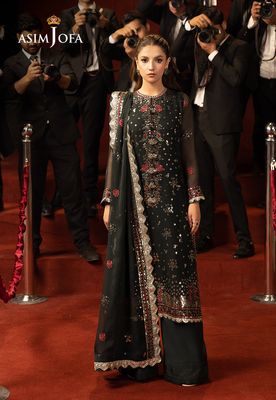 Asim Jofa - Embroidered Chiffon 3 Pcs_img_0