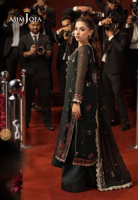 Asim Jofa - Embroidered Chiffon 3 Pcs_img_7