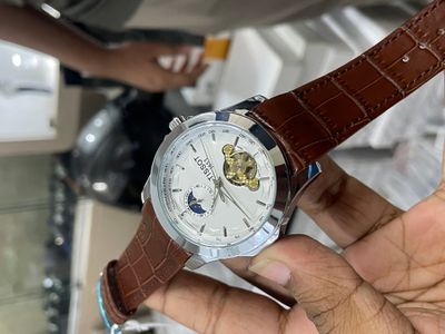 TISSOT AUTO BROWN BELT WHITE DIAL_img_0