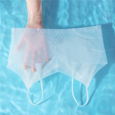 Ultra Thin Ice Silk Seamless Underwear Women Plus Size Sexy Top Soft Breathable Wireless Solid Lingerie Gathered Invisible Padded Bra_img_1