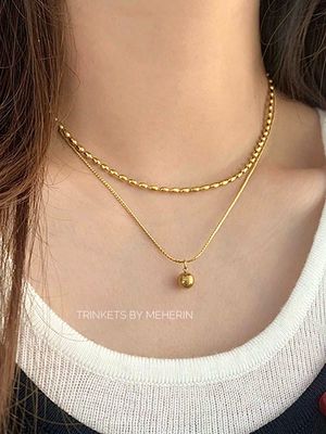 Double layer round bead neckpiece_img_1