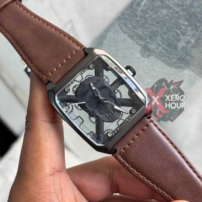 Tubular Skull Edition | Dark Brown Belt Matte Bezel |00DB10B_img_0