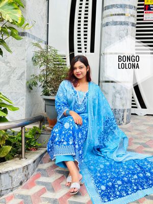 নীল পুষ্পা (Neel Pushpa) Luxury Swiss Lawn Three-Piece_img_3