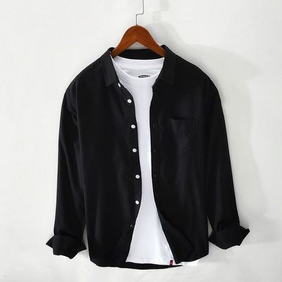 Solid single pocket casual/formal black shirt (Only shirt)_img_0