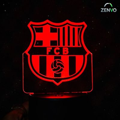 GearUP Acrylic Multicolor Night Lamp – FC Barcelona – White_img_0