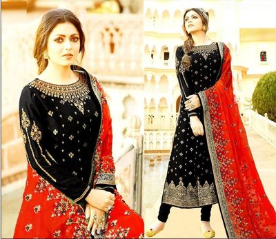 Semi –Embroidery & Sequence Work Party dress_img_0