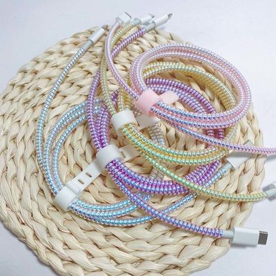 1.6m Laser data cable protective cover, extended mobile phone charging cable protective cover, charger winding rope, suitable for all models