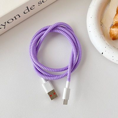 1.6m Laser data cable protective cover, extended mobile phone charging cable protective cover, charger winding rope, suitable for all models_img_1