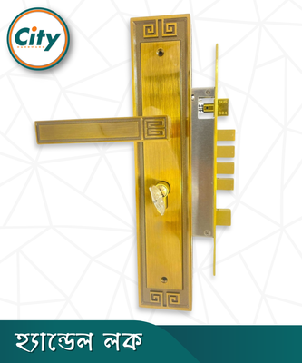 উচ্চ সুরক্ষা বড় আকারের হ্যান্ডেল লক অতিরিক্ত নব সহ প্রধান দরজার জন্য সি এফ রঙের দরজার লক Door Lock_img_2