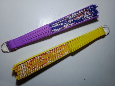 (CODE 87) COLOURFULL CHINA HAND FAN / CHINISE HAT PAKHA._img_1
