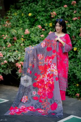 রঙধনু রাগিনী (Rongdhonu Ragini) Luxury Swiss Lawn Three-Piece
