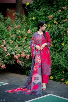 রঙধনু রাগিনী (Rongdhonu Ragini) Luxury Swiss Lawn Three-Piece_img_1