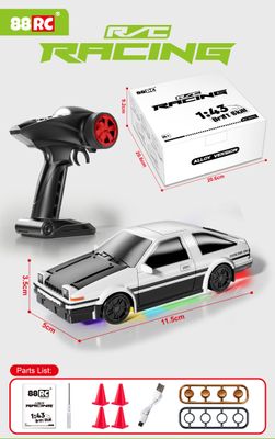AE86 1:43 Alloy 4WD Metal Drift Car with Accessories_img_0