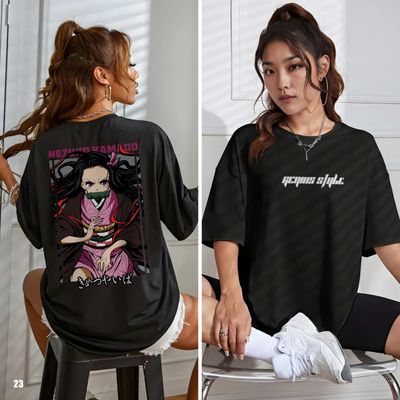 Nezuko Kamado Drop Shoulder T-shirt - 23_img_0