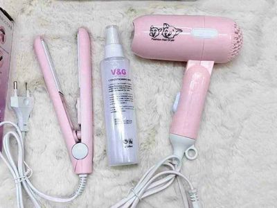 Mini hair dryer and Mini hair straightener Combo_img_0