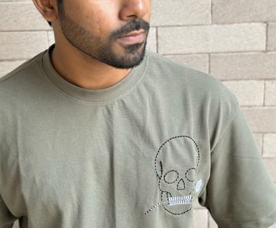 Skull Drop Shoulder T-Shirt_img_2
