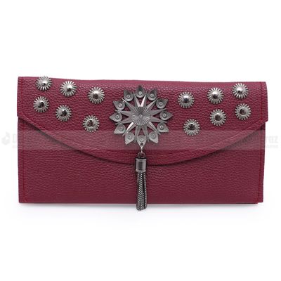 Women's Fashion Short Zipper Purse Lady Leather Strap Cutout Leaf New Luxury Brand Wallet Clutch Small Buckle Holder_img_0