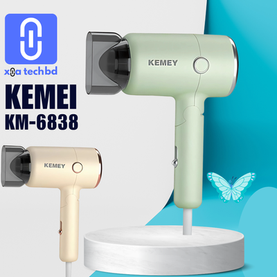 Kemei Km-6838 Cool And Hot Foldable Electric Hair Dryer For Women_img_0