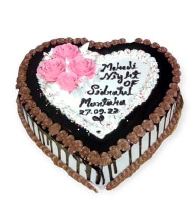 হার্ট শেইপড চকো-মেহেদী কেক – Sidratul & Muntaha স্পেশাল_img_0
