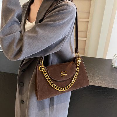 Premium Suede frosted underarm small bag_img_32