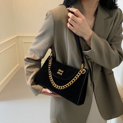 Premium Suede frosted underarm small bag_img_1