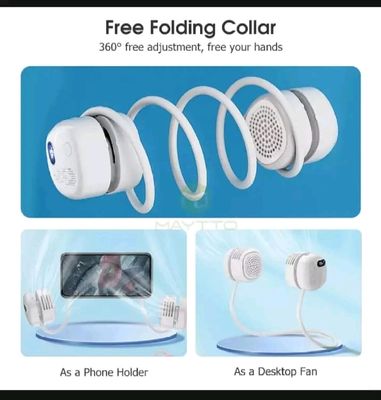 MAYTTO Neck Fan Portable Bladeless 360° Adjustable USB Cooling Neck Fan._img_4